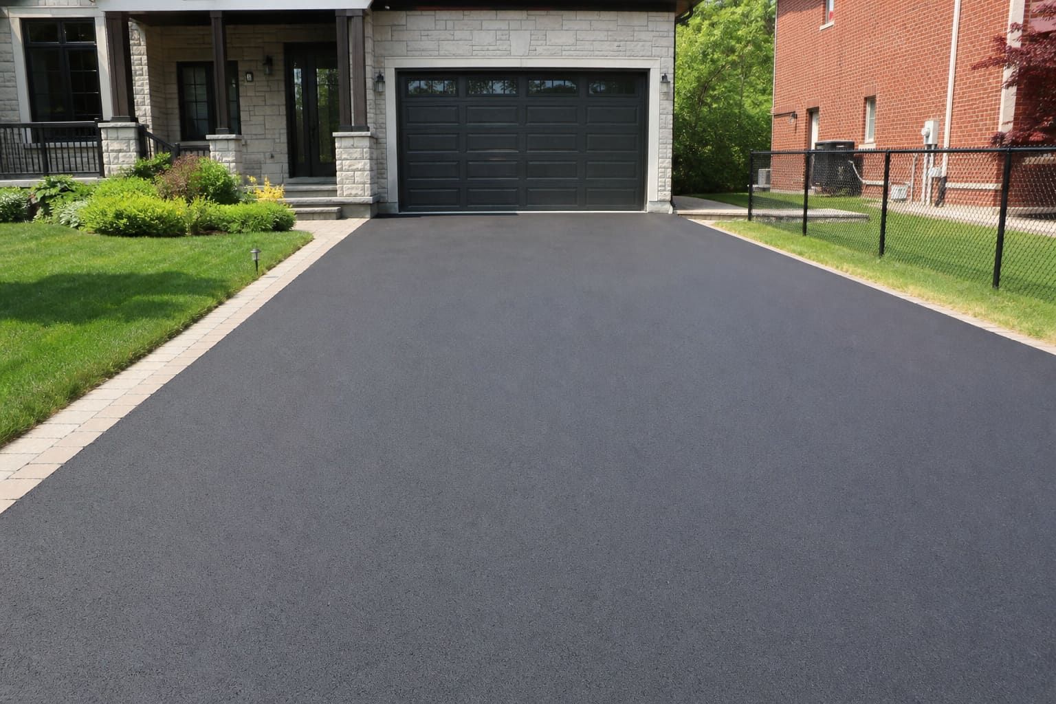 Completed asphalt driveway in Oshawa