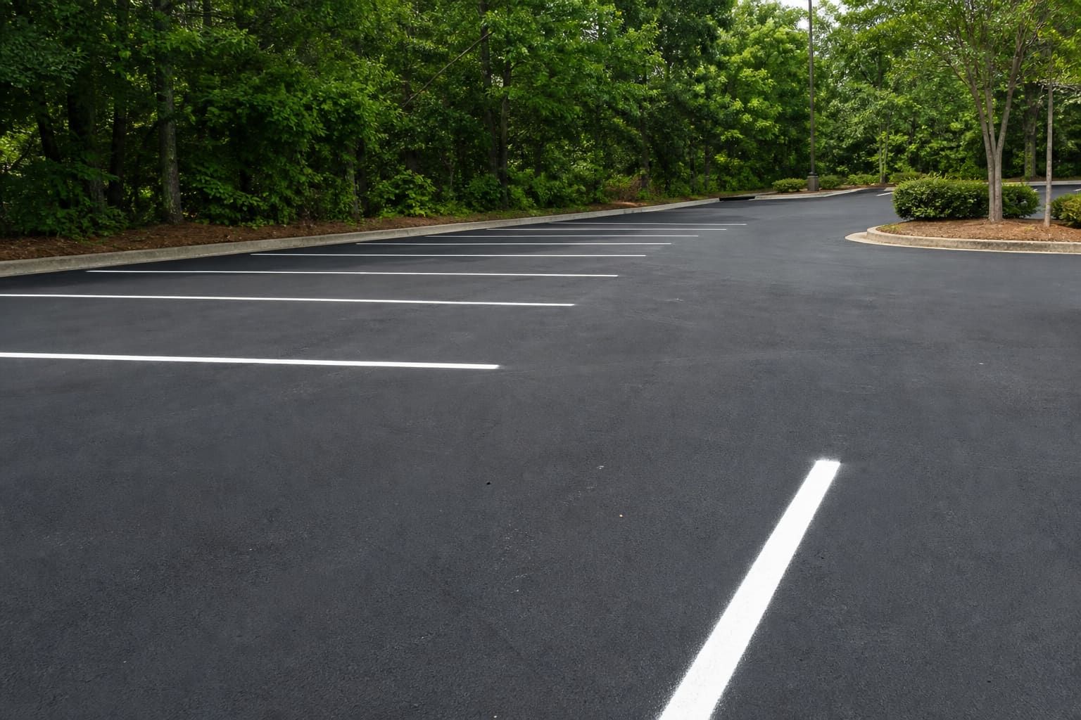 Sealcoated parking area with line painting