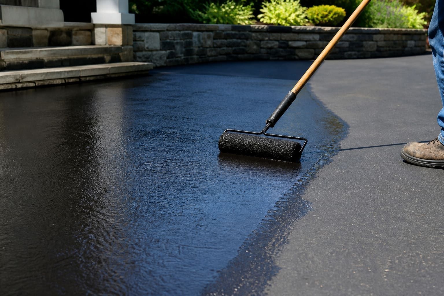 Asphalt sealcoating and repair
