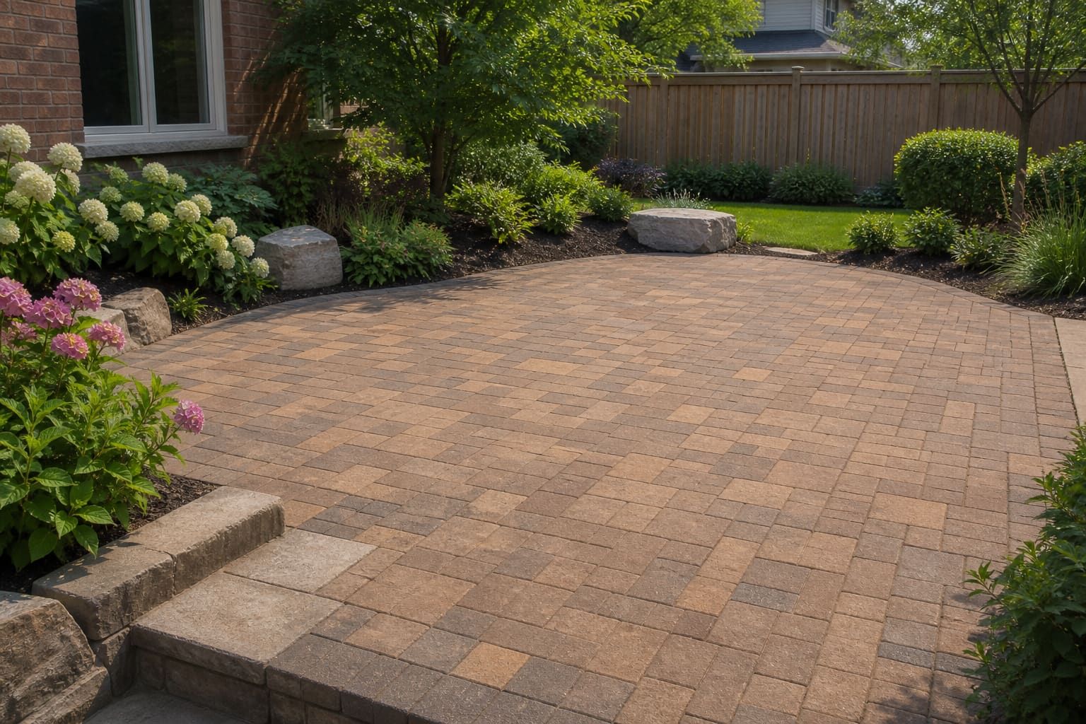 Interlock patio installation